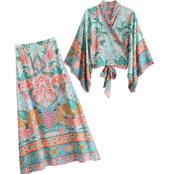 Bohemian Gypsy Style Split Style Skirt - Picture 7 of 8